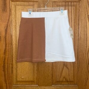 Altar’d State skirt • ivory/brown sugar colors